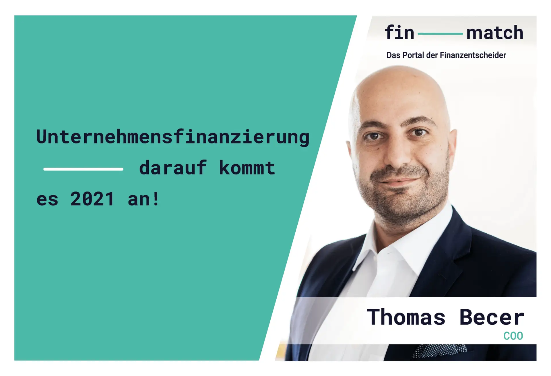 FinMatch Webinar | Thomas Becer LIVE bei LinkedIn